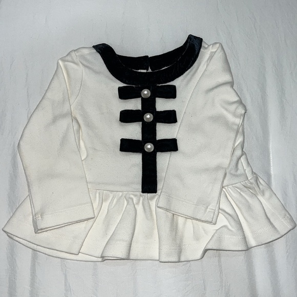 Janie and Jack Black and White Kids Matching Set - Picture 2 of 7